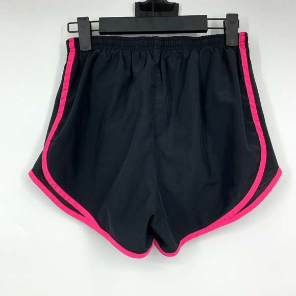 Nike Running Shorts Tempo Mesh Black Barbie Pink Lined Dri Fit - Picture 4 of 7